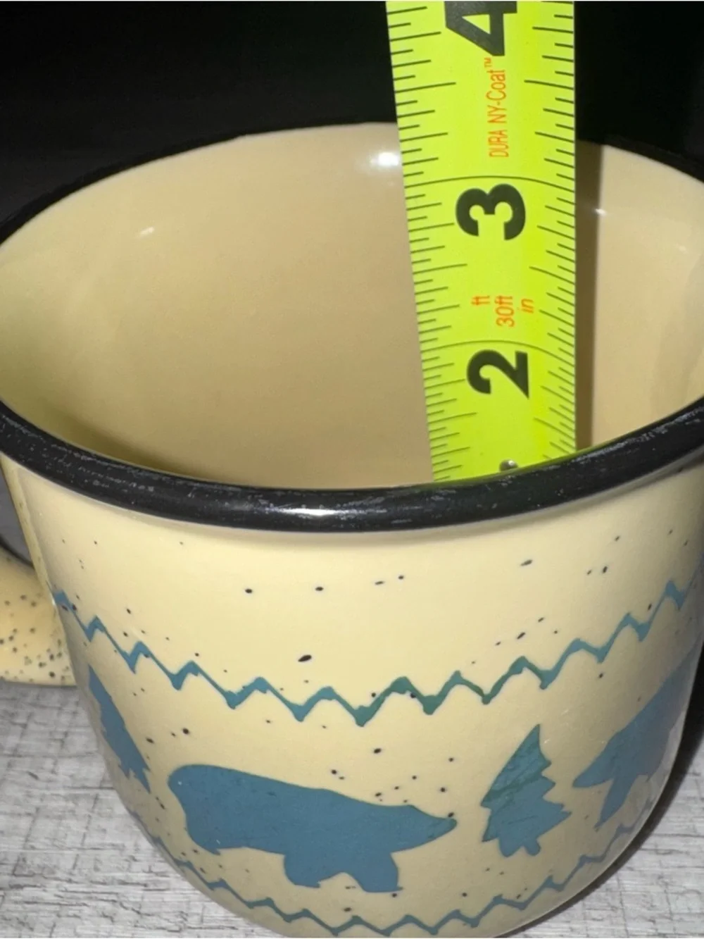 State of Maine Souvenir Mug - Wildlife Bears in Forest Blue Graphics